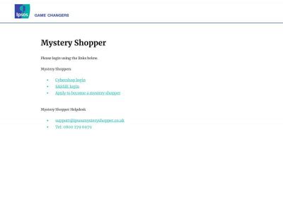 gfk mystery shoppers.